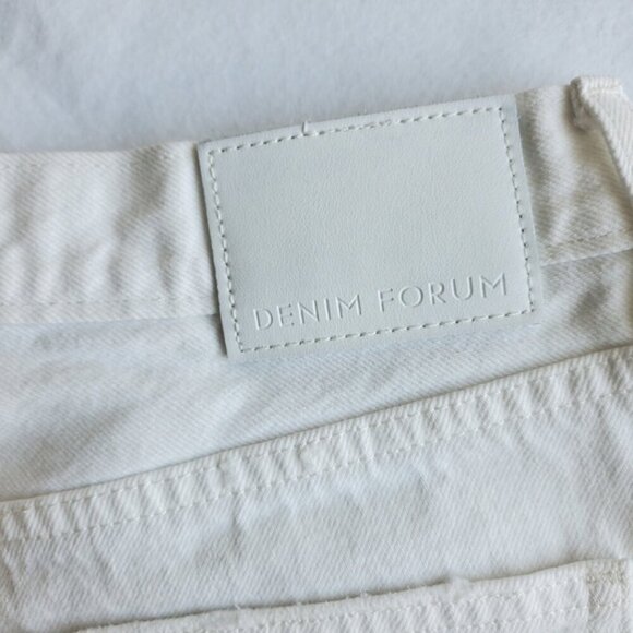 Denim Forum White The Yoko Shorts Size 27 - Picture 4 of 7